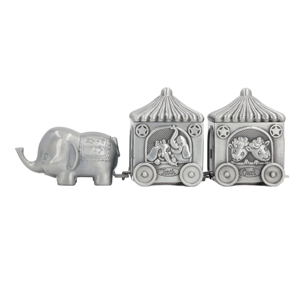Baby Elephant Keepsake Box 14cm Metal Carriage Gift for Newborn