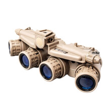 Night Vision Goggles Dual Tube Binoculars Khaki 1 Piece Helmet Mount Compatible Dummy Model Role Play Costume