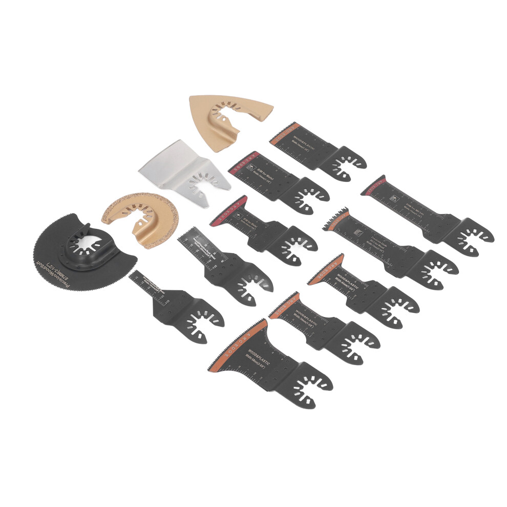 14Pcs Oscillating Saw Blade Set High Speed Steel for Wood Metal Plastic