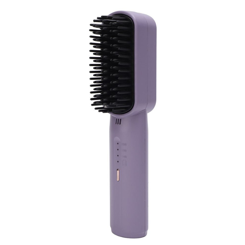 Rechargeable Ionic Hair Straightening Brush - Violet, 3200mAh