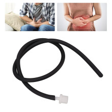 Wiederverwendbares tragbares Enema-Kit aus Silikon, Dusch-Emasett zum Reinigen von Anus, Darm und Vagina, schwarz, 50cm/19,7 Zoll