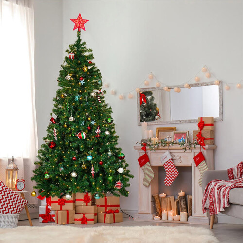 6FT Led Artificial Christmas Tree with Stand for Home Office Decoration 1
