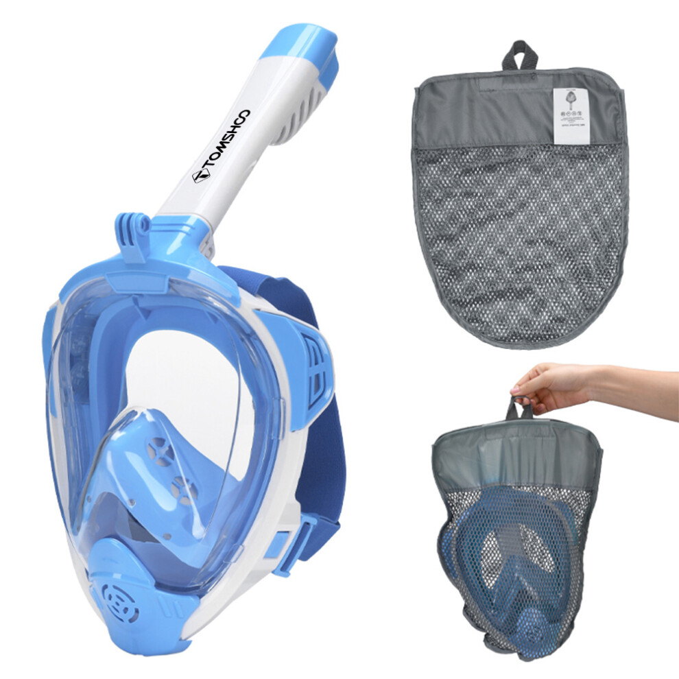 180 Panoramic Snorkel Mask Set with Dual Exhaust and Enhanced Breathing