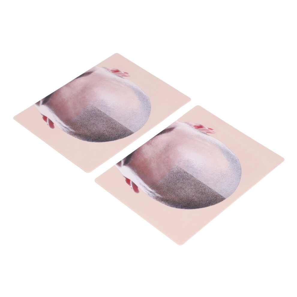Men's Silicone Scalp Practice Skin Set x2 for Micropigmentation and Tattooing