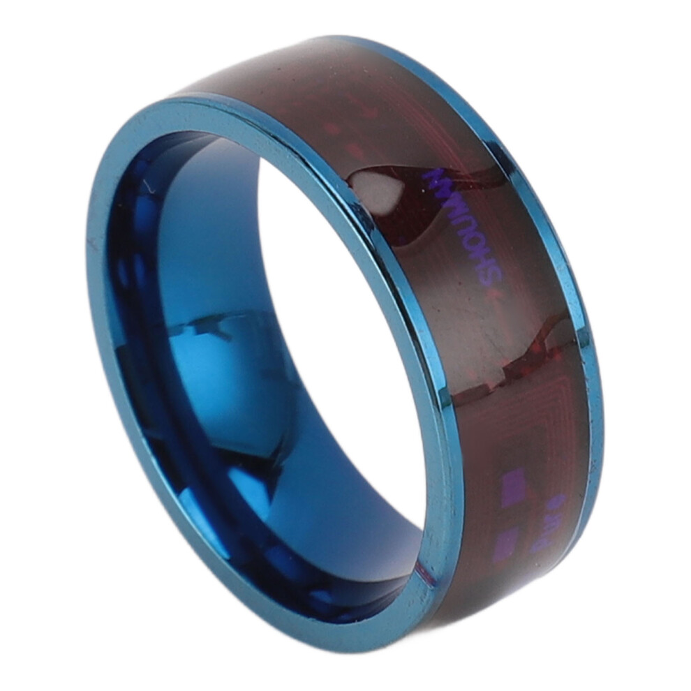 Blue NFC Wearable Smart Ring Ntag213 Size 9 Multi-Purpose Tech Gadget