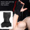 Anti-Slip Hard Pull Rubber Lifting Straps with Sponge Pad - Black 6