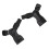 Anti-Slip Hard Pull Rubber Lifting Straps with Sponge Pad - Black 12