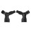 Anti-Slip Hard Pull Rubber Lifting Straps with Sponge Pad - Black 2