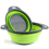 (L) Silicone Foldable Colanders Strainer Drain Basket Fruit Vegetable Cleaning Basket 7