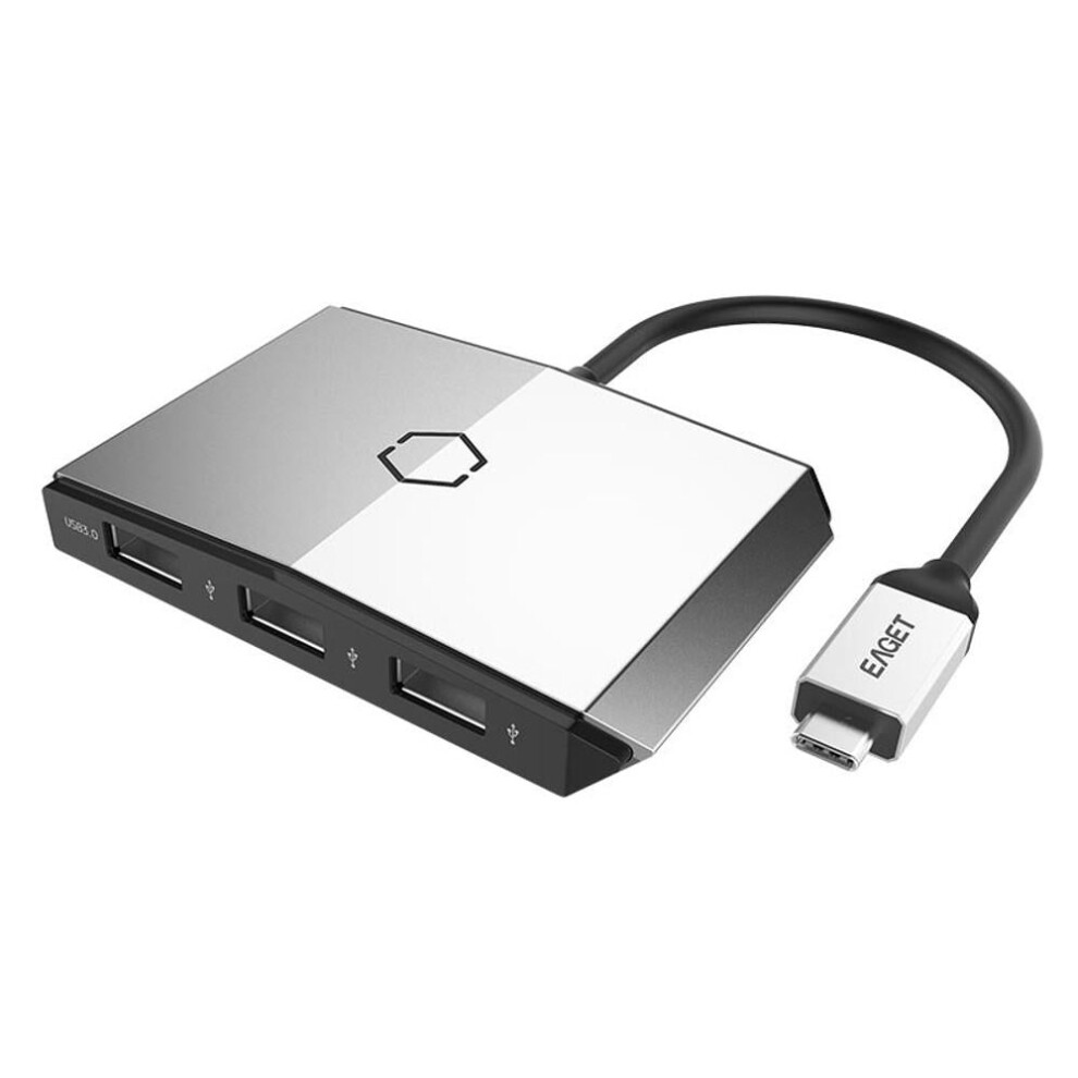3 In 1 Type-C To 3 Usb 3.0 Ports Type-C Sd Tf Hub Reader For Macbook Tablet Pc Silver 9078193133257