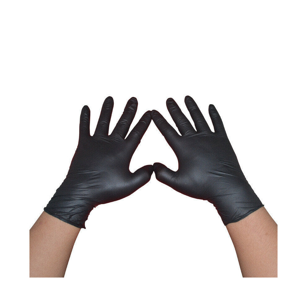 (Black, L) 100Pcs Household Cleaning Gloves,Powder ,Latex ,Powder Free,Disposable And Soft Gloves For Home Use 8727971656471