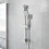 Chrome Square Shower Kit Head Single Spray Adjustable Riser Rail Bathroom Luxury 1