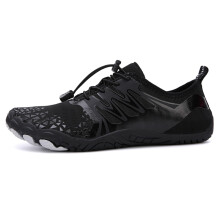 (DQ-A03-BLACK, 44) Barefoot Shoes Men Water Sports Shoes Outdoor Beach Swimming Aqua Sneakers Quick Dry Athletic Training Fishing Surfing Footwear