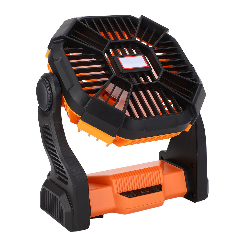 Multifunctional 8000mAh Camping Fan LED Lantern & Charger Orange-image-OPC-PJGDGK2-NEW