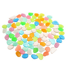 (Multi) 100pcs Luminous Stones Pebble Gardening Aquarium Landscaping Pebble Villa Decorations