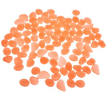 (Orange) 100pcs Luminous Stones Pebble Gardening Aquarium Landscaping Pebble Villa Decorations