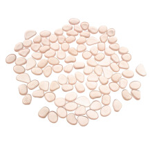 (Pink) 100pcs Luminous Stones Pebble Gardening Aquarium Landscaping Pebble Villa Decorations