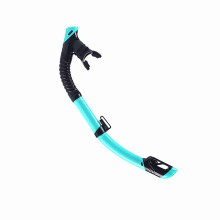 Full-Dry Adult Snorkel with Waterproof Valve & Silicone Mouthpiece, 43cm