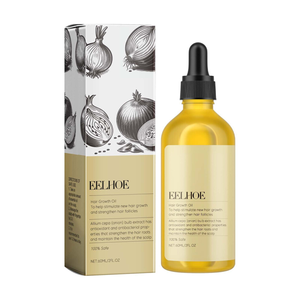 Red/Black ( Onion Seed Oil Essential Oil 60Ml) Hair Essential Oil Series Hair Moisturizing Scalp Massage Hair Care Essential Oil