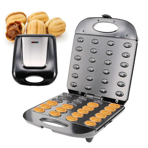 Electric Walnut Cake Maker 1400W, 24pcs Capacity, Non-Stick, Black 2
