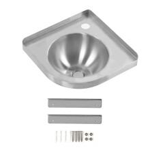 Corner Triangle Basin Sink Brushed Finish Kitchen