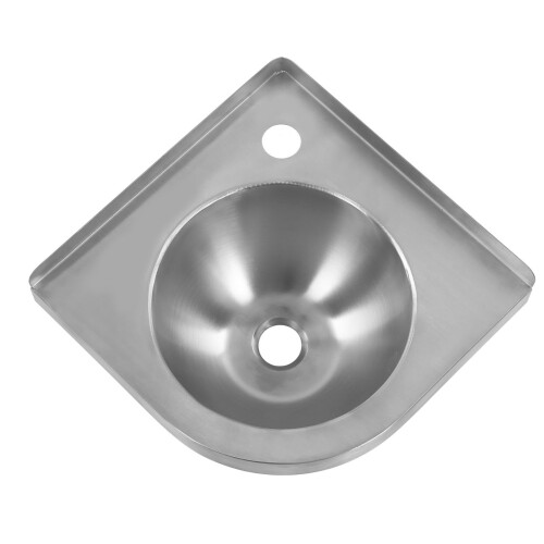 Corner Triangle Basin Sink Brushed Finish Kitchen 2