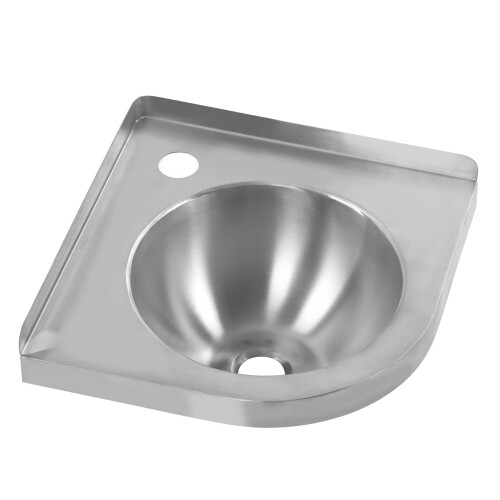 Corner Triangle Basin Sink Brushed Finish Kitchen 1