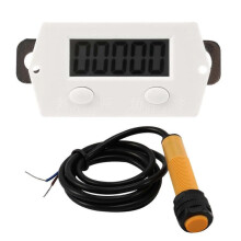 5 Digit LCD Counter with Proximity Switch Sensor, Magnetic Mount for Industrial Machinery