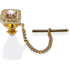 Tie Clip Rhinestone Square Pattern, Solid Pin, Palace Chain, Small Collar Buckle, Wedding Dress Brooch, Model E_108