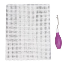 Latch Hook Tool and Rug Hooking Mesh Kit Rubber