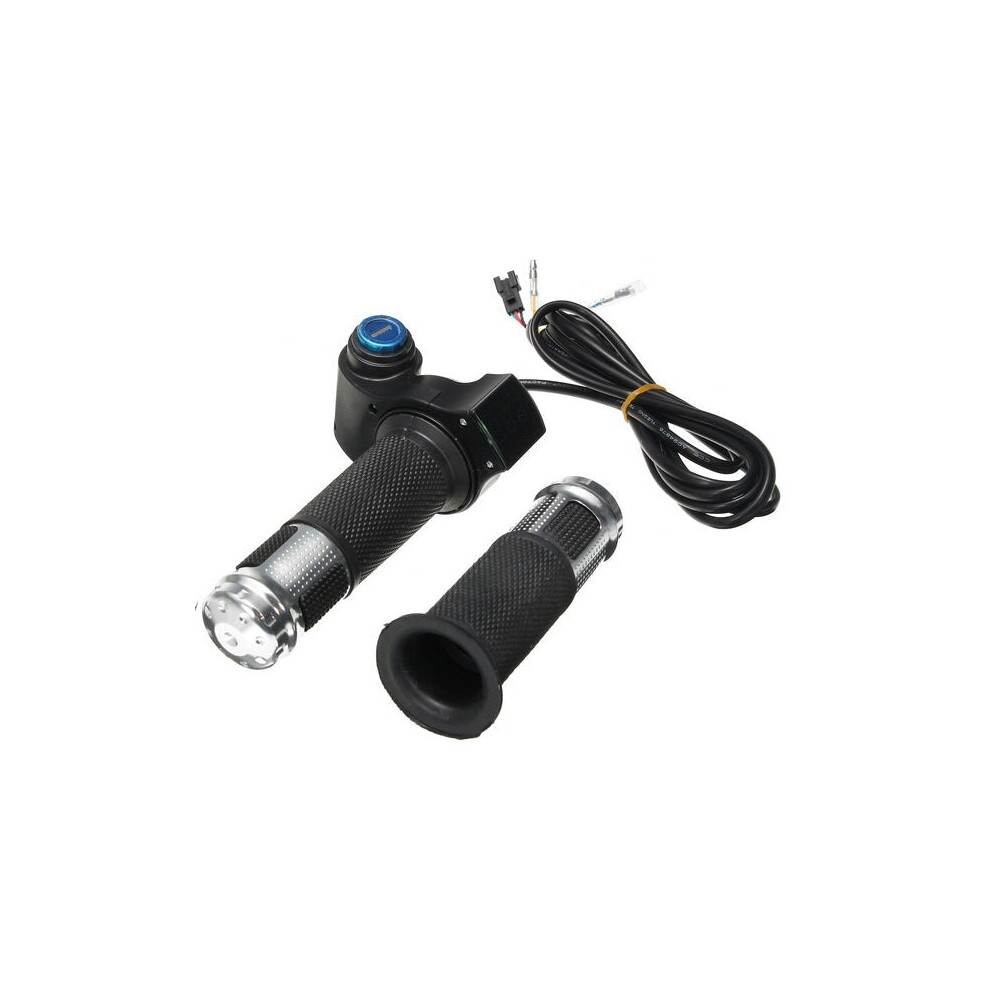 (Silver) 12V-84V 24V 36V 48V Scooter Electric Throttle Grip Handlebar With Led Digital Meter Silver 8727971669600