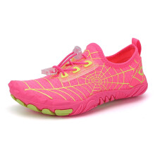 (W-28-Rose, EU37) Kid's Barefoot Shoes Quick Drying Aqua Shoes Boys Girls Breathable Children Water Booties Sneakers Child Beach Walking Footwear