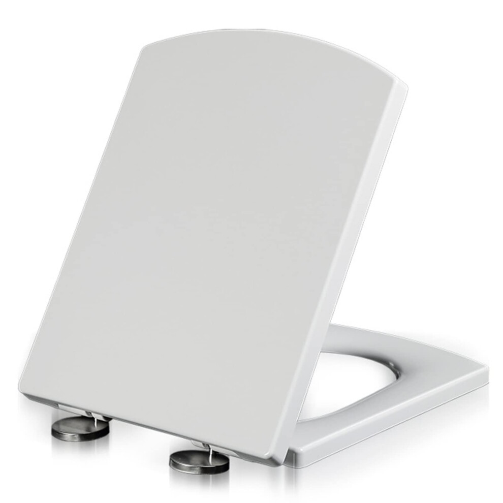 Soft Close Toilet Seat Square Rectangular White With Quick-Release Top-Fix Hinges Easy Installation 03B 6947110938868