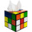 Plastic Magic Cube Tissue Box Cover, Holder for Square Tissue Boxes with Magnetic Lock, Multi Color 1