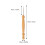 Sewing Awl Tool Wooden Handle Accuracy Tapered Tip 13