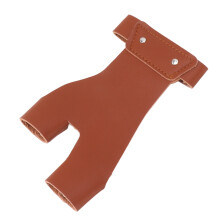 Bogen-Handschutz Schutz aus Kunstleder Komfortabel Einstellbar 2-Finger-Schießhandschuh für Bogenschützen Braun