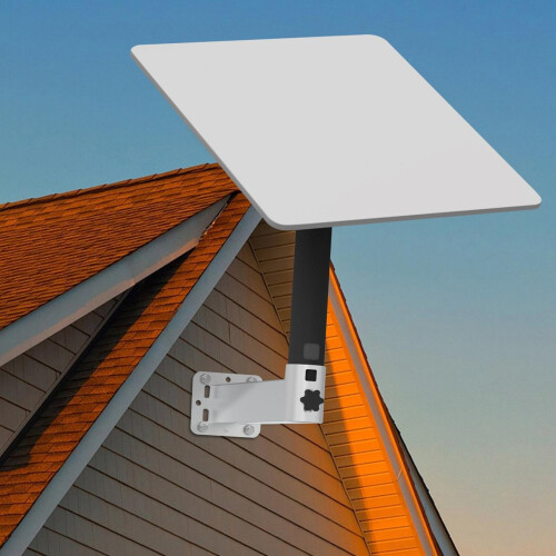 White Stainless Steel Double Windproof Satellite Mount for Starlink V2 2