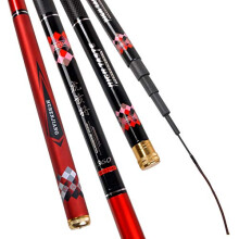 1/9 Power Super Hard Carbon Telescopic Carp Fishing Rod 3.6-6.3 m Length Range Red 4.5 m