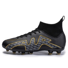 (CK15-C-Black, 37) Men's Soccer Shoes Children‘s Football Boots TF/FG Outdoor Grass Proffesional Anti-Slip Soccer Shoes New Arrival 2022 Sneakers