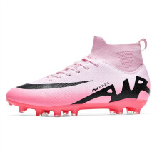 (WJS2309-C-Pink, 44) Men's Soccer Shoes Children‘s Football Boots TF/FG Outdoor Grass Proffesional Anti-Slip Soccer Shoes New Arrival 2022 Sneakers