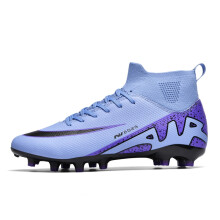 (WJS2309-C-Purple, 40) Men's Soccer Shoes Children‘s Football Boots TF/FG Outdoor Grass Proffesional Anti-Slip Soccer Shoes New Arrival 2022 Sneakers