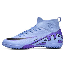 (WJS2309-D-Purple, 43) Men's Soccer Shoes Children‘s Football Boots TF/FG Outdoor Grass Proffesional Anti-Slip Soccer Shoes New Arrival 2022 Sneakers