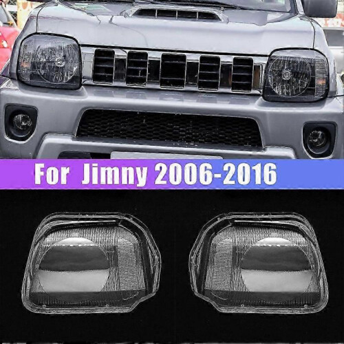 Pair Left+Right for Jimny 2006-2016 Car Headlight Lens Cover Headlight Lampshade Front Light Shell 2
