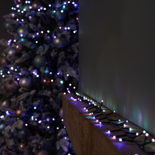 15.5m 600 LED Colour Changing Christmas String Lights in White to Multi-Colour 2