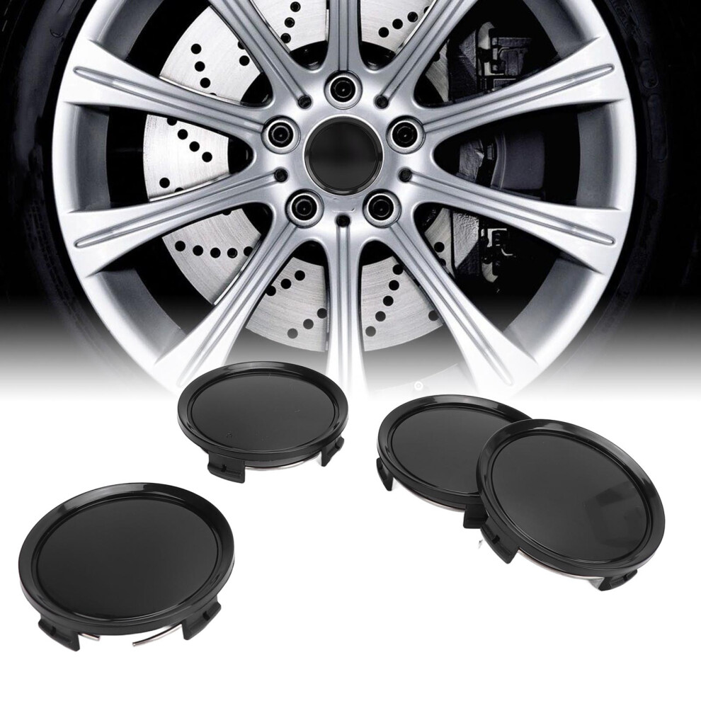 Set Of 4 74Mm Wheel Hub Caps With Metal Ring Durable Car Rim Covers 8371337693237