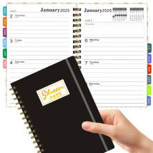 A5 Diary 2025 Minimalist Calendar Planner A5 Size Weekly Planner 2025 Holidays Included Black