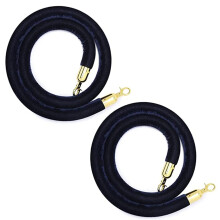 Stanchion Rope 1.2 m Velvet Rope With Hooks For Crowd Control At Auto Shows, Carpet Events, Queue Barrier, Blue 4ft