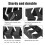 Acrylic 2Pcs Cap Holder Stand, 7 Hats Capacity, Black, Compact 5