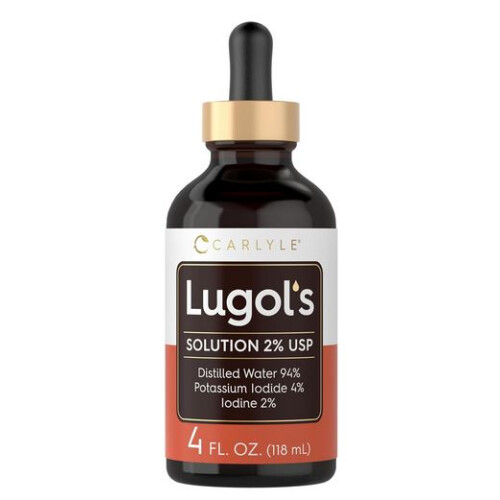 CARLYLE Lugol's Iodine (2%) Solution, 4 fl oz (118 mL) Dropper Bottle