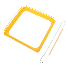 Weaving Loom Kit Yellow Metal 18 Teeth Square